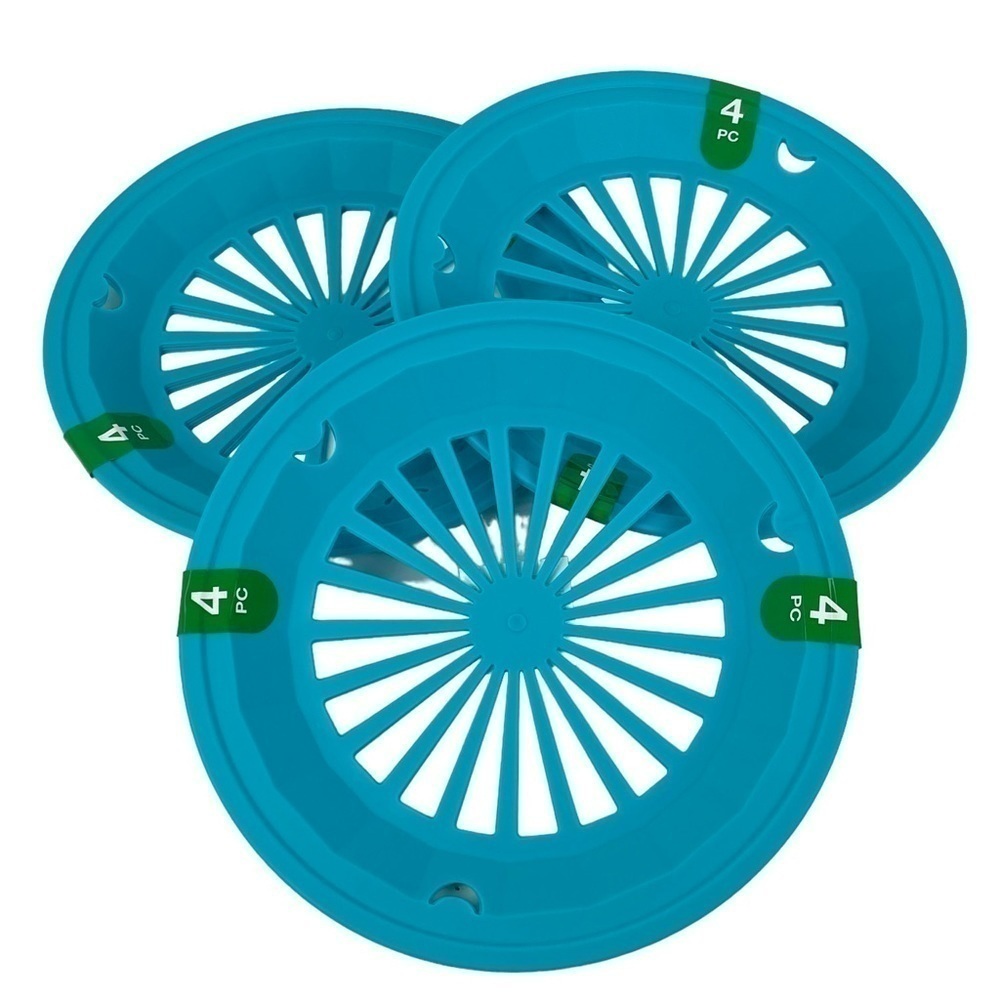 Plastic‎ Paper Plate Holders Teal Set of 12 NEW